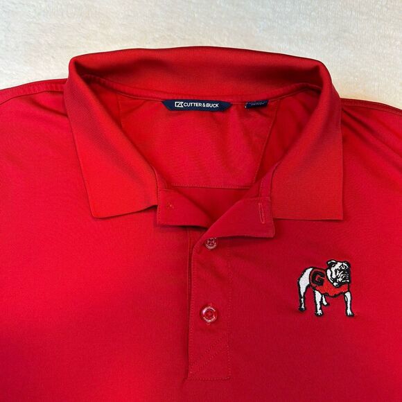 UGA Bulldogs University of Georgia Mens SS Polo Cutter Buck Size 3XL - Picture 1 of 9